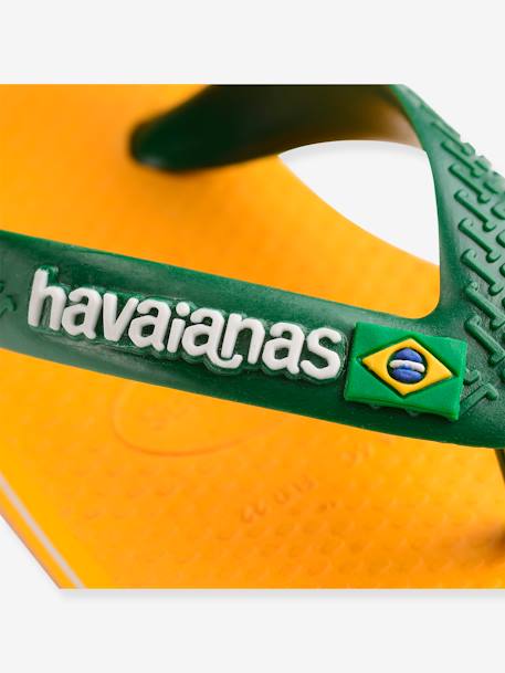 Teenslippers voor baby Brasil Logo II HAVAIANAS geel - vertbaudet enfant 
