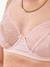 Lot de 2 soutiens-gorge grossesse coton biologique et dentelle blanc+rose pâle - vertbaudet enfant 