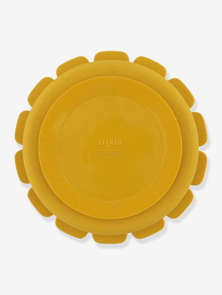 Assiette en silicone avec compartiments TRIXIE Animal jaune+orange+rose nude+vert - vertbaudet enfant 