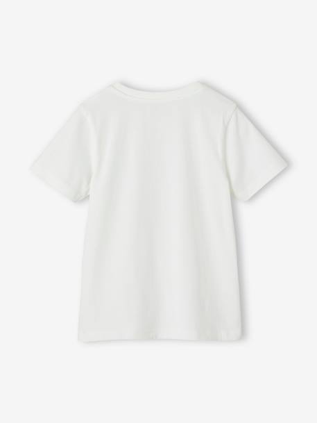 Tee-shirt garçon motif à sequins réversibles blanc+bleu nuit+bleu océan+écru+vert d'eau - vertbaudet enfant 