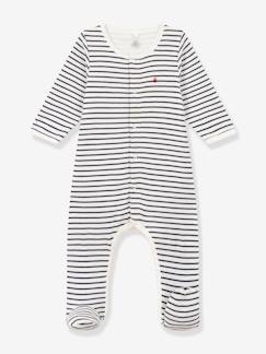 Baby-Pyjama,  overpyjama-Gestreepte bodyjama van katoen voor baby's PETIT BATEAU