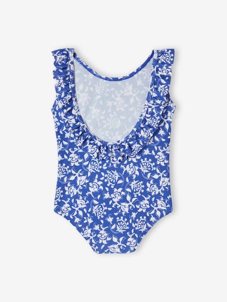 Gebloemd zwempak voor baby's, Team famille-collectie blauw, bedrukt - vertbaudet enfant 