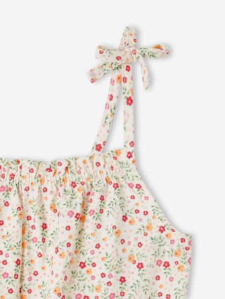 Combishort à volants fille blanc imprimé+rouge - vertbaudet enfant 