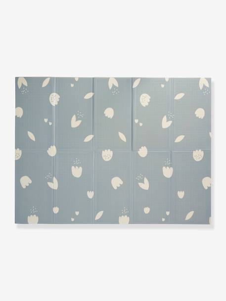 Tapis Mousse - BEIGE CLAIR UNI AVEC DECOR+GRIS CLAIR UNI AVEC DECOR - vertbaudet enfant 