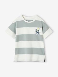 Garçon-Collection sport-Tee-shirt sport mascotte à large rayures garçon