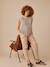 Pantalon grossesse en gaze de coton style paperbag sable+vieux rose - vertbaudet enfant 