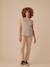 Pantalon grossesse en gaze de coton style paperbag sable+vieux rose - vertbaudet enfant 