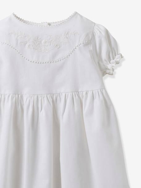 Robe brodée bébé collection fêtes et mariages CYRILLUS blanc - vertbaudet enfant 