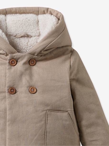 Manteau en lin et coton bébé CYRILLUS beige - vertbaudet enfant 
