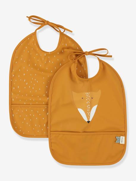 Lot de 2 bavoirs imperméables orange+rose nude+vert - vertbaudet enfant 