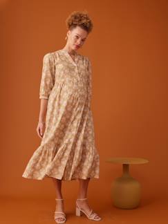 Lange jurk met knopen bohemian stijl ENVIE DE FRAISE  - vertbaudet enfant