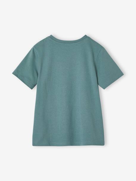 Tee-shirt garçon motif à sequins réversibles blanc+bleu nuit+bleu océan+écru+vert d'eau - vertbaudet enfant 