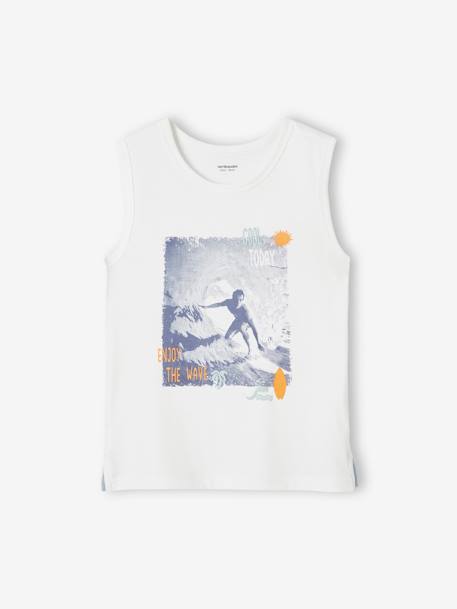 Débardeur photoprint surf garçon blanc - vertbaudet enfant 