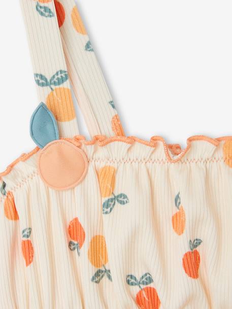 Maillot de bain 2 pièces pêches fille écru - vertbaudet enfant 