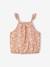 Blouse 'cropped' motifs fleurs fille bretelles à volants abricot poudré - vertbaudet enfant 