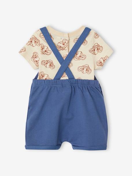 Ensemble bébé T-shirt + salopette short Disney Le Roi Lion indigo - vertbaudet enfant 
