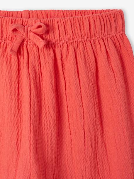 Pantalon fille legging large blanc imprimé+corail+mauve+vert sauge - vertbaudet enfant 