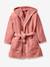 Peignoir de bain enfant uni avec coton recyclé, personnalisable bois de rose+marine+menthe - vertbaudet enfant 