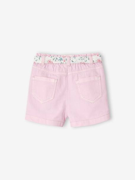 Short bébé avec sa ceinture fleurie lilas - vertbaudet enfant 