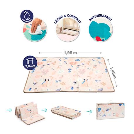 Grand tapis pliable réversible - beige - vertbaudet enfant 