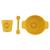 Ensemble repas 3 pièces 1er âge Animal en silicone jaune+vert - vertbaudet enfant 