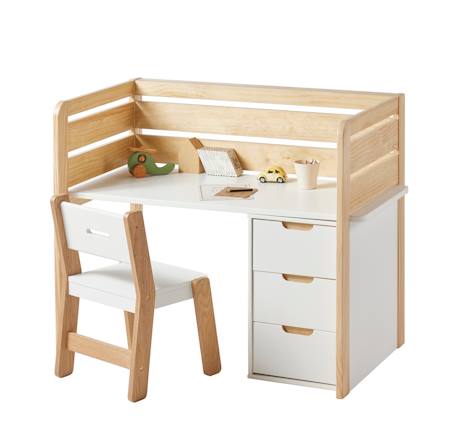 Bureau évolutif maternelle et primaire blanc - vertbaudet enfant 