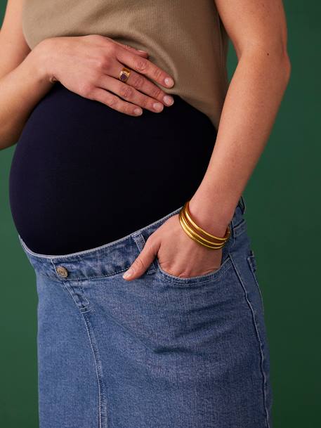 Jupe en jean courte grossesse stone - vertbaudet enfant 