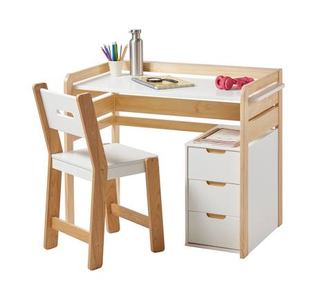 Bureau évolutif maternelle et primaire blanc - vertbaudet enfant 