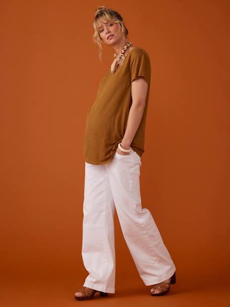 Tee-shirt grossesse col V lin bronze - vertbaudet enfant 