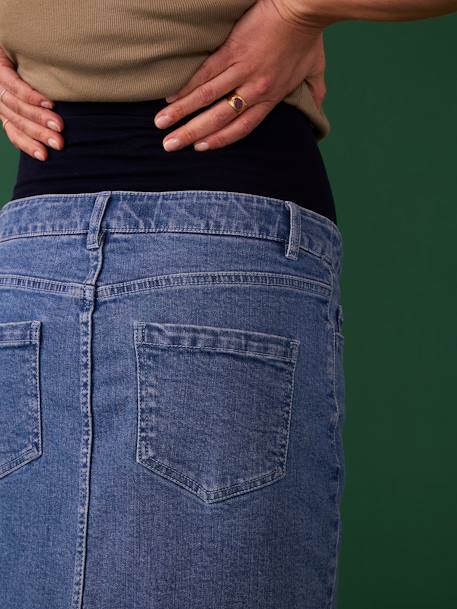 Kort denim zwangerschapsrokje ENVIE DE FRAISE stone - vertbaudet enfant 