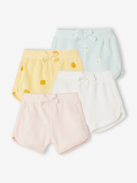 Bébé-Lot de 4 shorts en éponge naissance