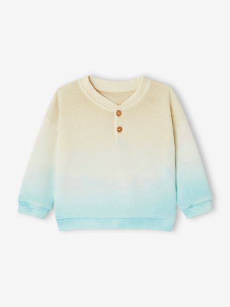 Tie and dye babysweater hemelsblauw - vertbaudet enfant 