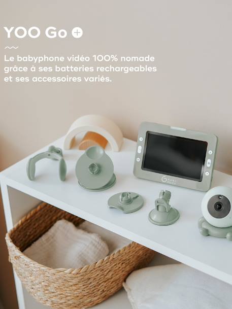 Ecoute-bébé vidéo BABYMOOV Yoo Go+ blanc - vertbaudet enfant 