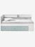 Lit plateforme enfant avec rangements BASEO blanc+bleu grisé+rose nude - vertbaudet enfant 