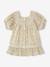 Gebloemde babyjurk met kanten details vanille - vertbaudet enfant 