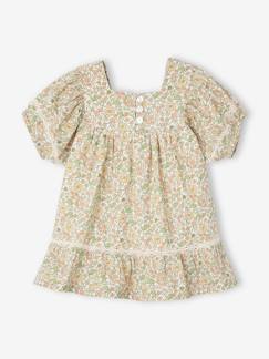 Baby-Rok, jurk-Gebloemde babyjurk met kanten details
