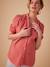 Blouse grossesse en gaze de coton écru+vieux rose - vertbaudet enfant 