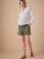 Short grossesse effet paperbag en gaze de coton olive - vertbaudet enfant 