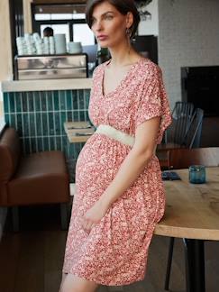 Zwangerschapskleding-Borstvoeding-Zwangerschapsjurk Félicineor ENVIE DE FRAISE