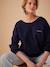 Zwangerschapssweater met 'sprankelend' borduursel in biologisch katoen ENVIE DE FRAISE marineblauw - vertbaudet enfant 