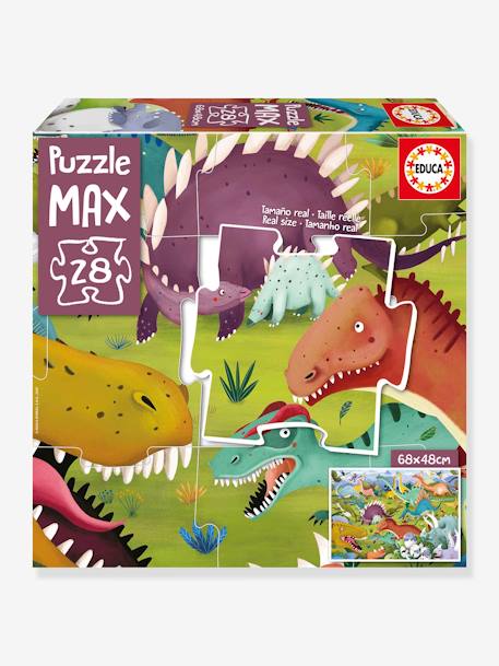 Puzzle Max 28 pcs Dinosaures - EDUCA multicolore - vertbaudet enfant 