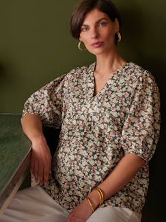 -Blouse de grossesse imprimée fleurs