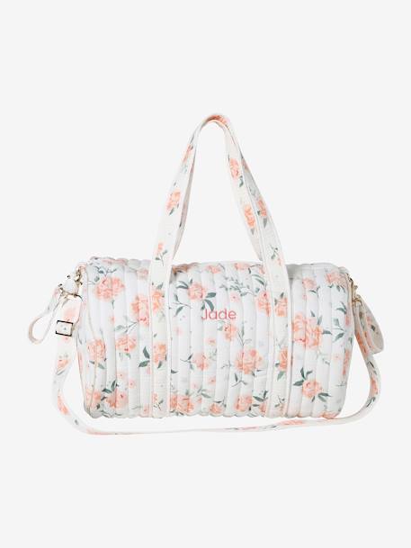 Sac à langer Baby Roll en gaze de coton eau de rose+ivoire imprimé - vertbaudet enfant 