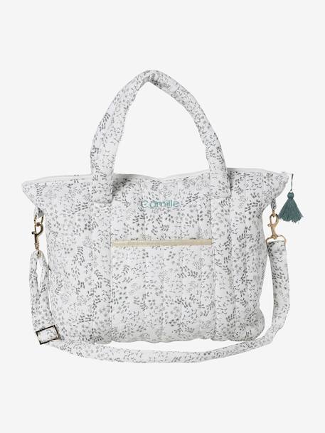 Sac à langer en gaze de coton Plume beige imprimé+blanc imprimé+IVOIRE IMPRIME+ivoire végétal+vanille - vertbaudet enfant 