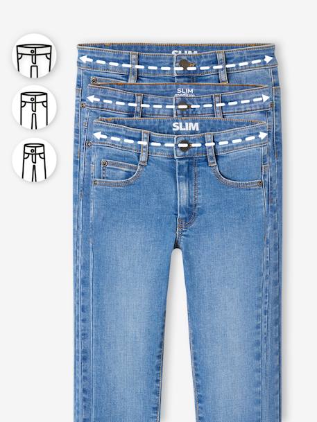 Slim fit jongensjeans Morphologik 'waterless' heupomtrek MEDIUM DENIM DONKERGRIJS+denimgrijs+double stone+RUW DENIM+STONE+zwart denim - vertbaudet enfant 
