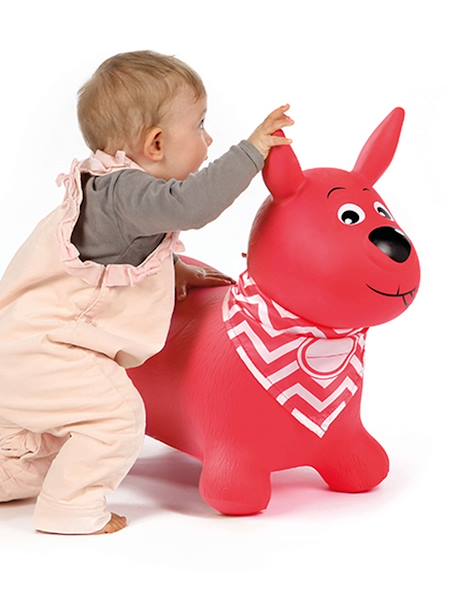 Mijn huppelende hond LUDI hemelsblauw+rood+ROSE CLAIR UNI - vertbaudet enfant 