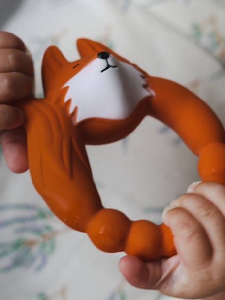 Anneau de dentition - blanc+bleu foncé+gris+orange - vertbaudet enfant 