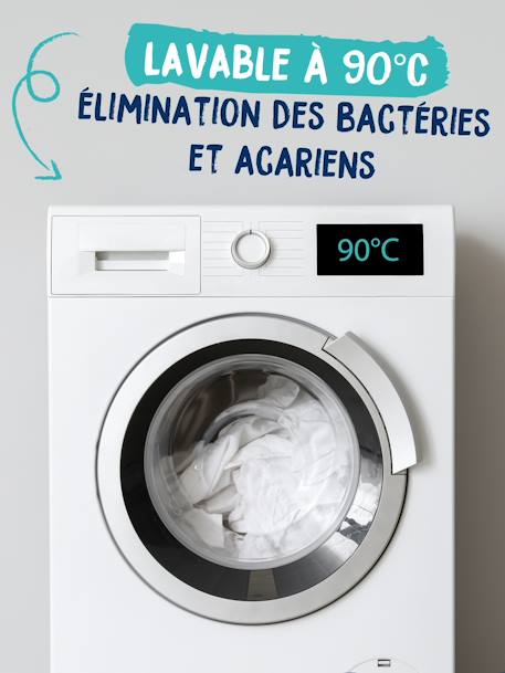 Sous taie d'oreiller imperméable peut bouillir 90°C blanc - vertbaudet enfant 