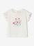 T-shirt met bloemen in reliëf baby ecru - vertbaudet enfant 