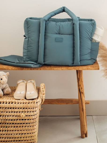 Sac à langer Paris Puffy bleu+gris+gris chiné - vertbaudet enfant 